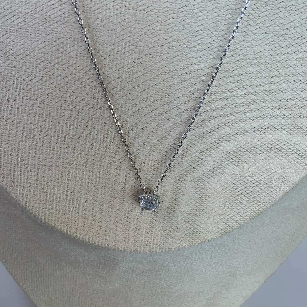 NADRI Round Halo Pendant Necklace, 16"